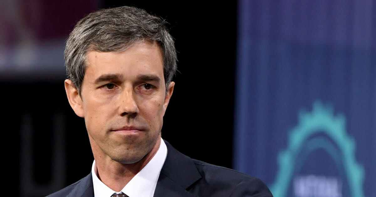 Democratic presidential candidate Beto O'Rourke is interviewed at the National Forum on Wages and Working People: Creating an Economy That Works for All at Enclave on April 27, 2019, in Las Vegas, Nevada.