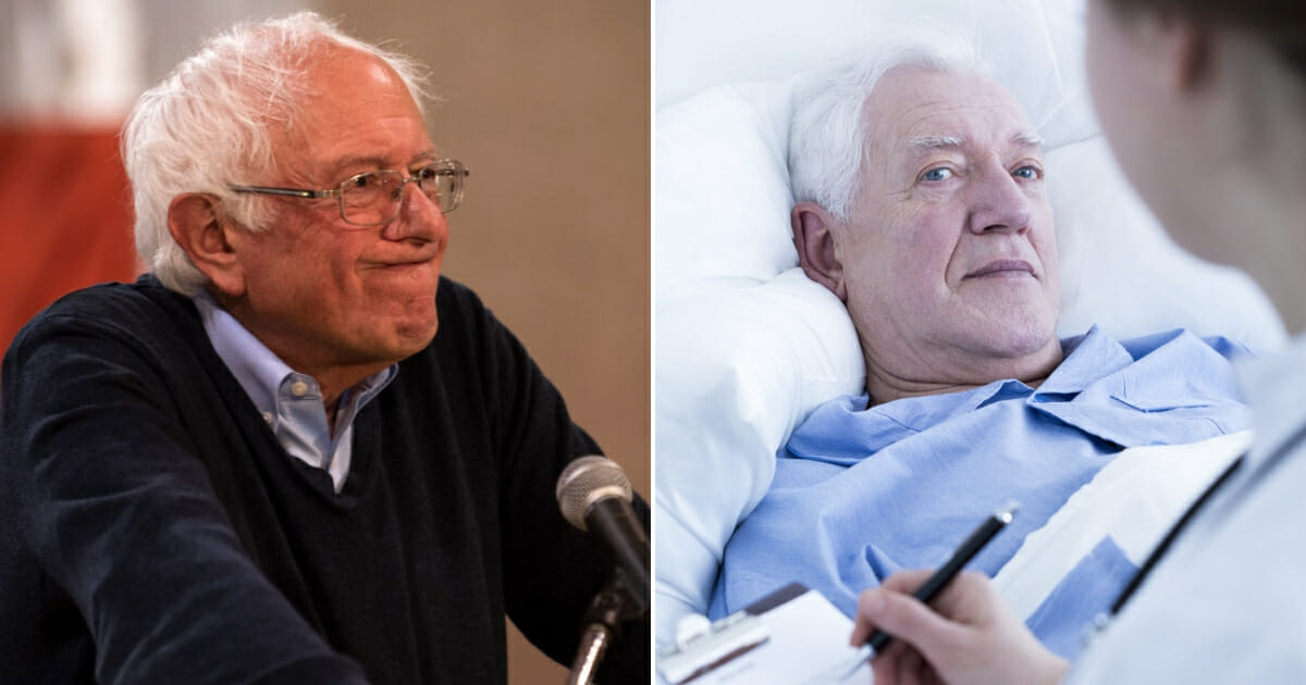Sen. Bernie Sanders; a patient with his doctor