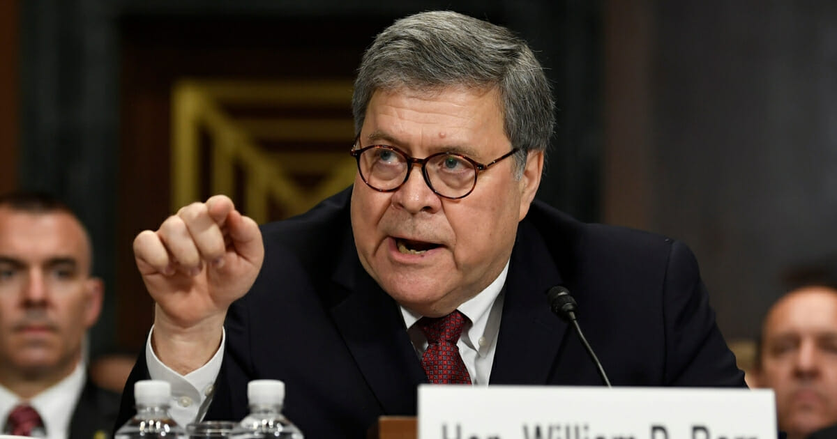 Attorney General William Barr testifies before the Senate Judiciary Committee on Capitol Hill in Washington, D.C., on Wednesday, May 1, 2019.