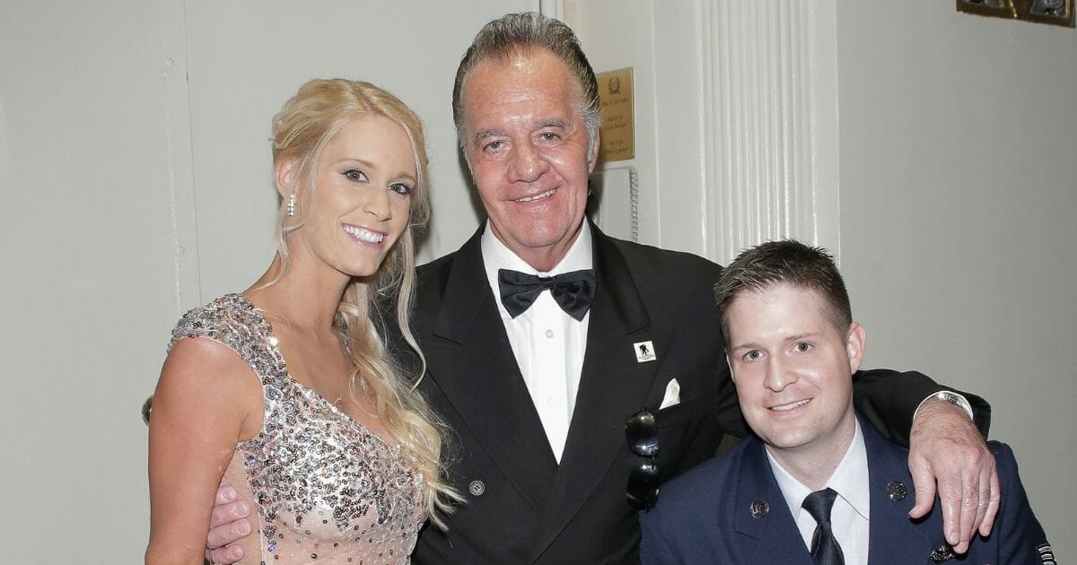 Ashley Kolfage, actor Tony Sirico and Air Force veteran Brian Kolfage attend the 9th annual Wounded Warrior Project Courage Awards & Benefit Dinner on May 29, 2014, in New York City.