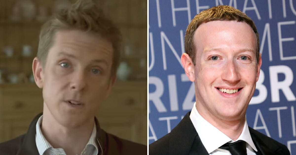 Chris Hughes, left, and Mark Zuckerberg, right.