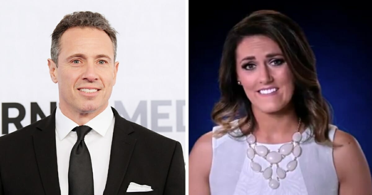 CNN's Chris Cuomo, left, and gun rights advocate Kimberly Corban, right.