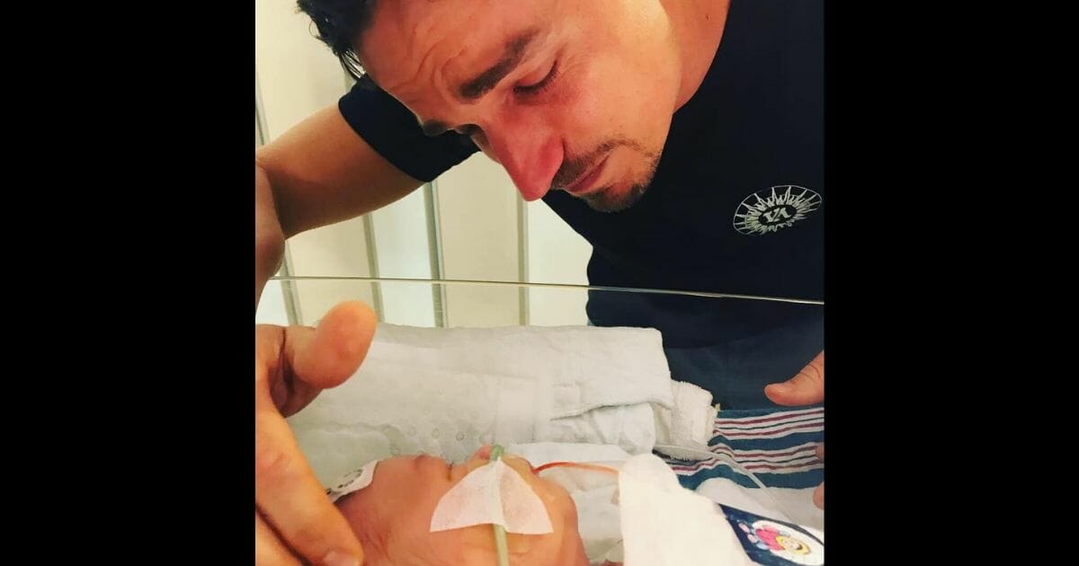 A dad says goodbye to his son