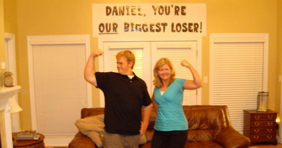 Daniel Wright and his mom