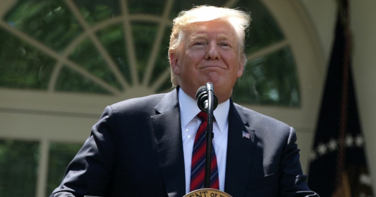 President Donald Trump speaks about immigration reform in the Rose Garden of the White House on May 16, 2019, in Washington, D.C.