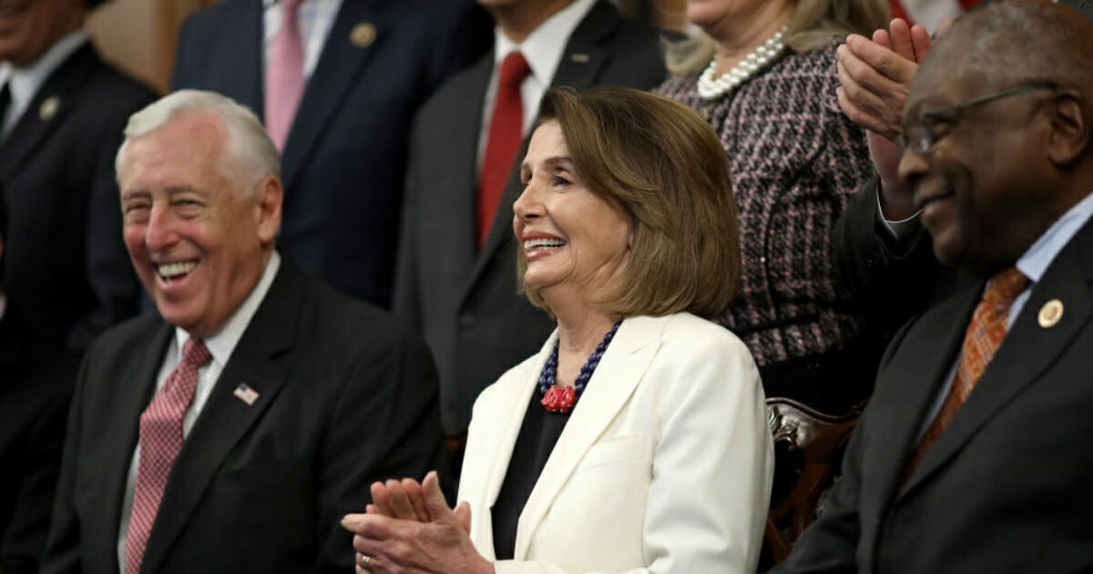 Rep. Steny Hoyer, left, Nancy Pelosi and Jim Clyburn at the U.S. Capitol in Washington, D.C., on Nov. 30, 2018.