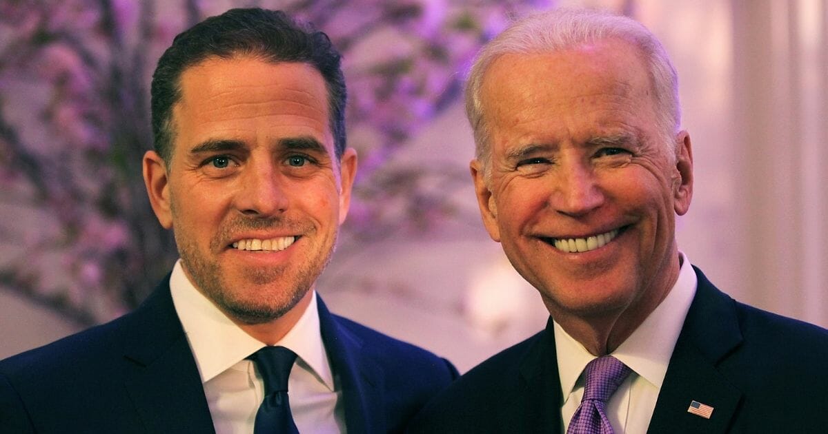 Hunter and Joe Biden attend the World Food Program USA's Annual McGovern-Dole Leadership Award ceremony April 12, 2016, in Washington, D.C.