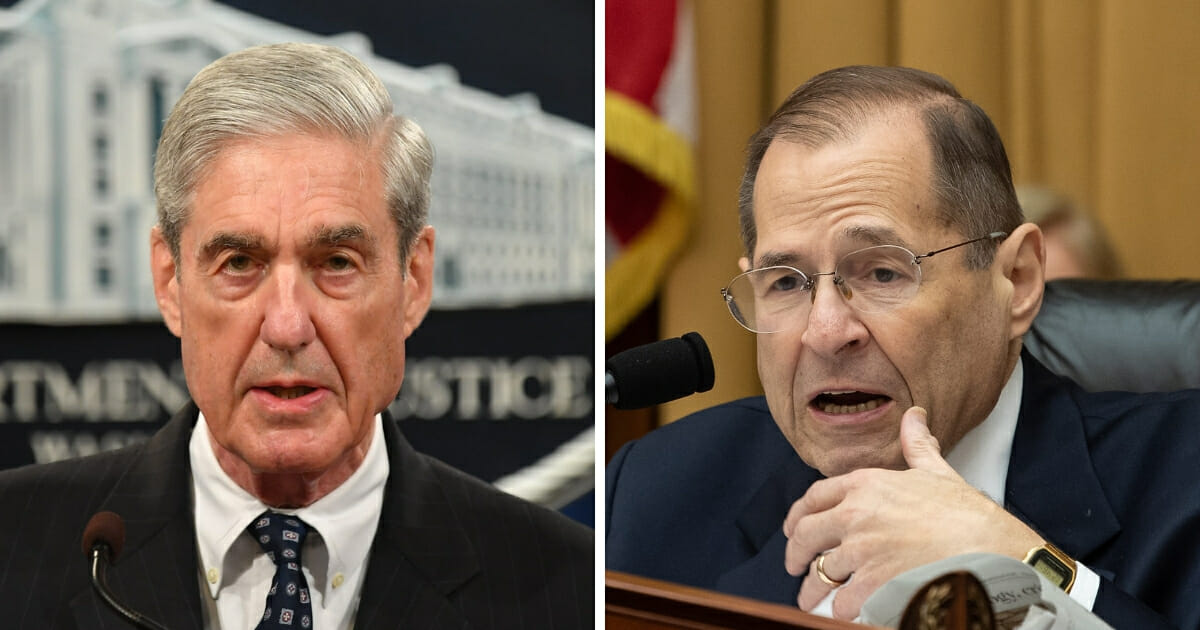 After special counsel Robert Mueller, left, spoke publicly for the first time Wednesday since releasing his report, Rep. Jerry Nadler, right, said Mueller will likely be subpoenaed to appear before Congress. (NICHOLAS KAMM / AFP / Getty Images; ANDEL NGAN / AFP / Getty Images)