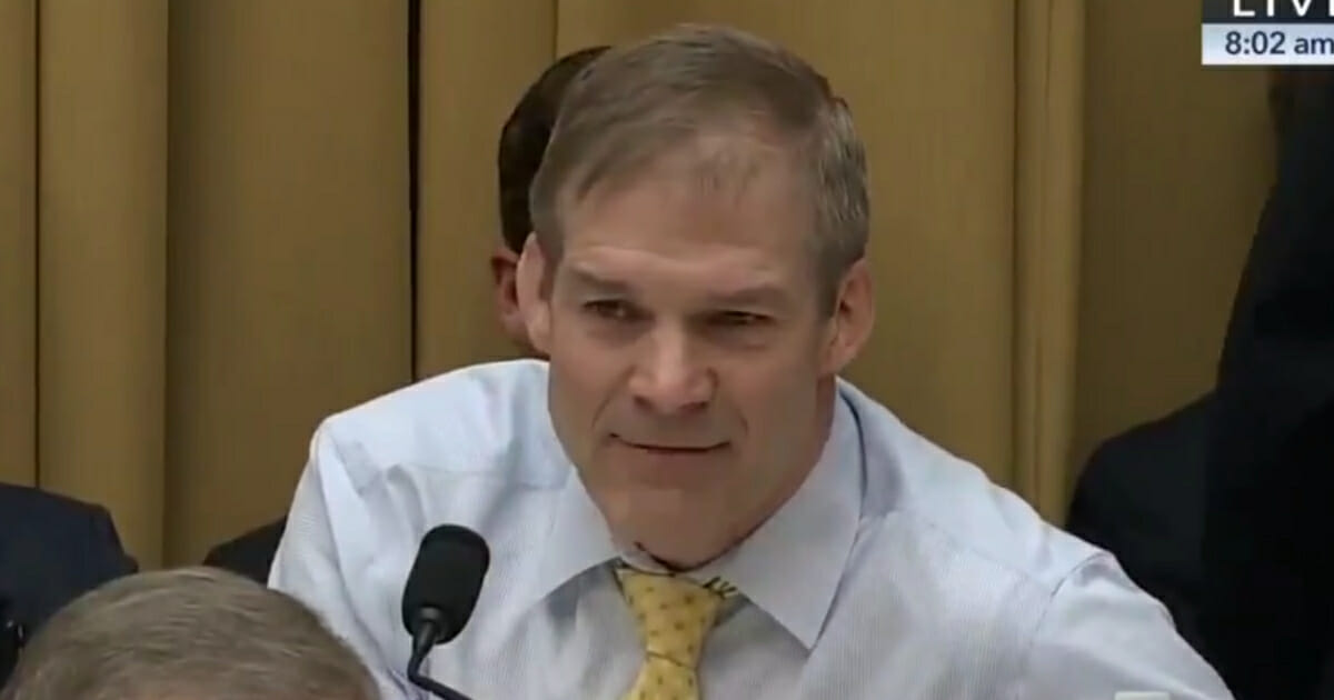 Ohio Rep. Jim Jordan speaks at a House Judiciary Committee hearing Wednesday, May 8, 2019, in Washington, D.C.