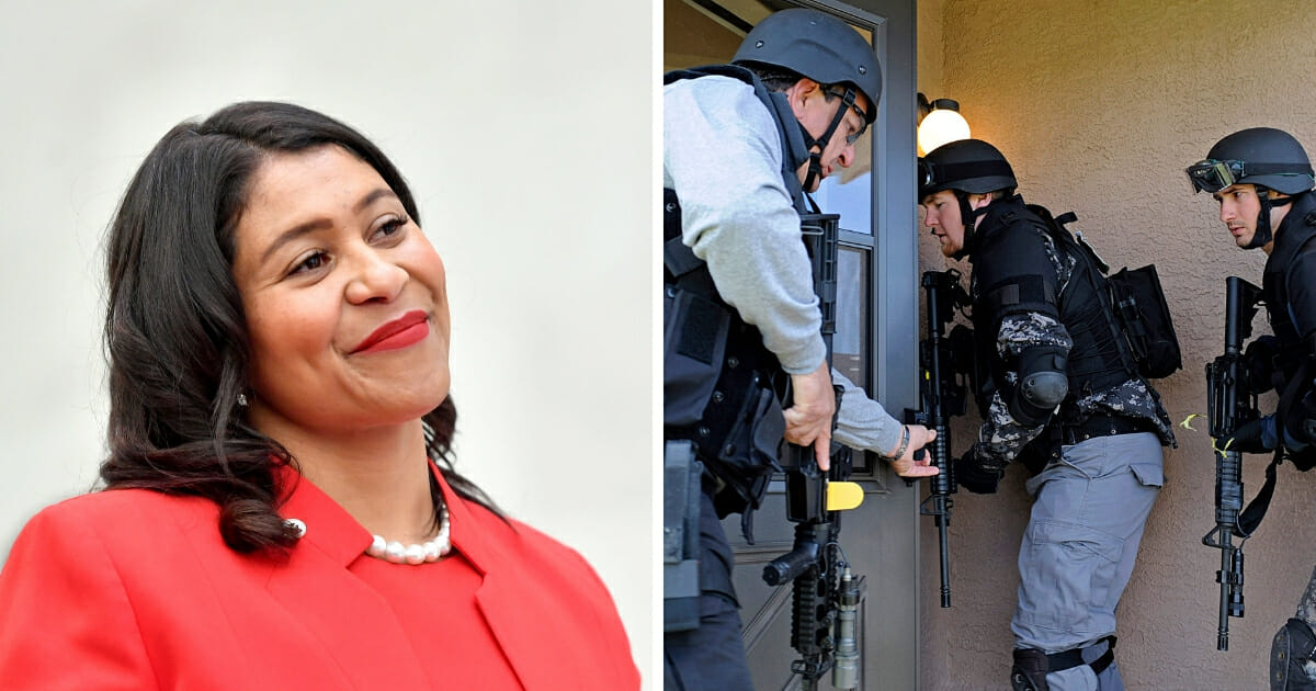 The leftist mayor of San Francisco just issued her support for a police raid on a journalist's home that violated multiple "free press" legal protections. (JOSH EDELSON/AFP/Getty Images; U.S. Air Force Photo / Airman 1st Class Matthew Flynn)
