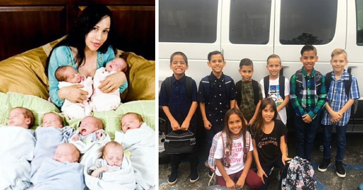 Octomom and kids, then and now