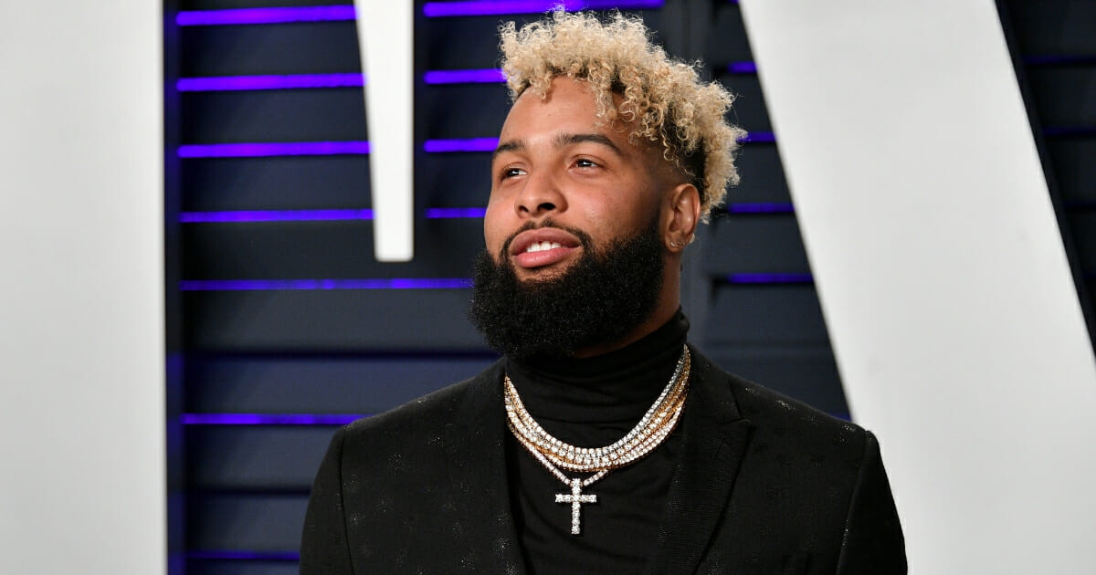 Odell Beckham Jr. attends the 2019 Vanity Fair Oscar Party hosted by Radhika Jones at Wallis Annenberg Center for the Performing Arts on Feb. 24, 2019 in Beverly Hills, California.