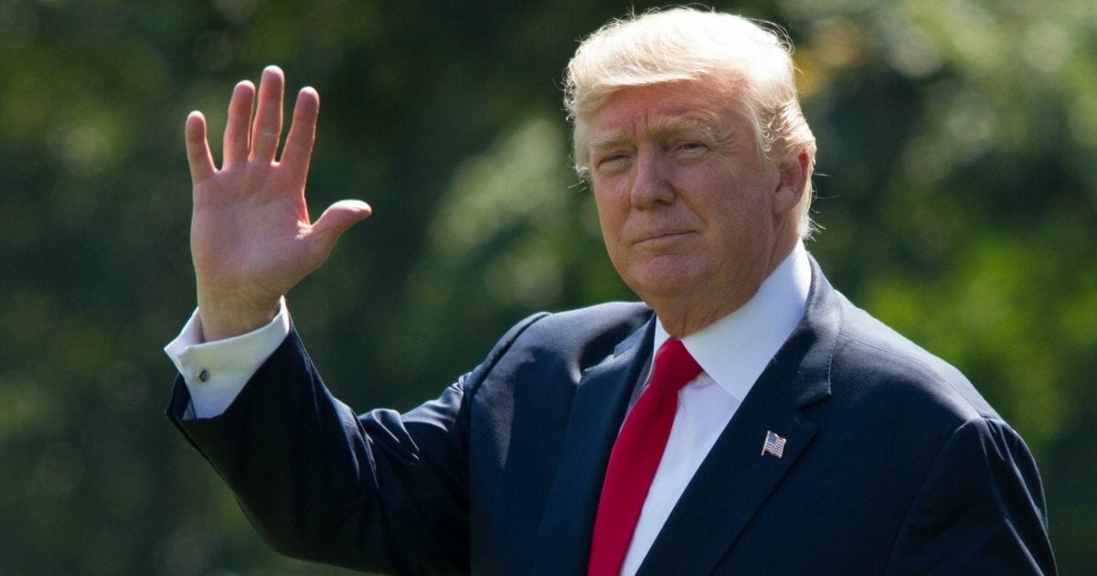 President Donald Trump waves in a 2017 file photo.