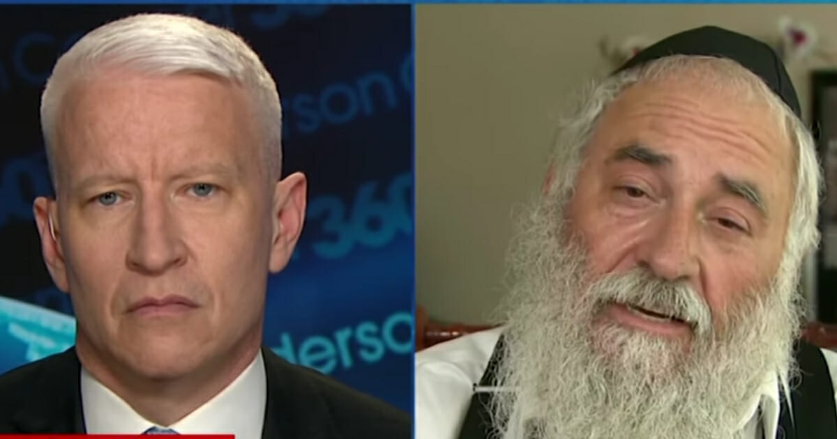 Anderson Cooper and Rabbi Yisroel Goldstein