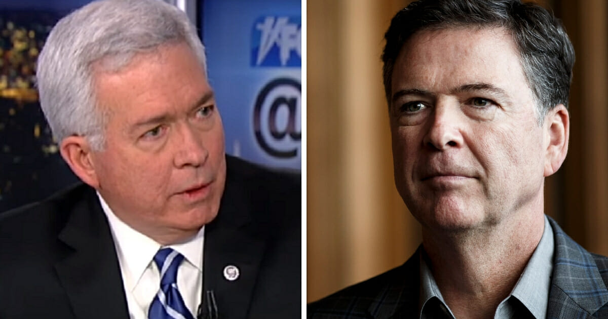 Former FBI Assistant Director Kevin Brock, left; former FBI Director James Comey, right.