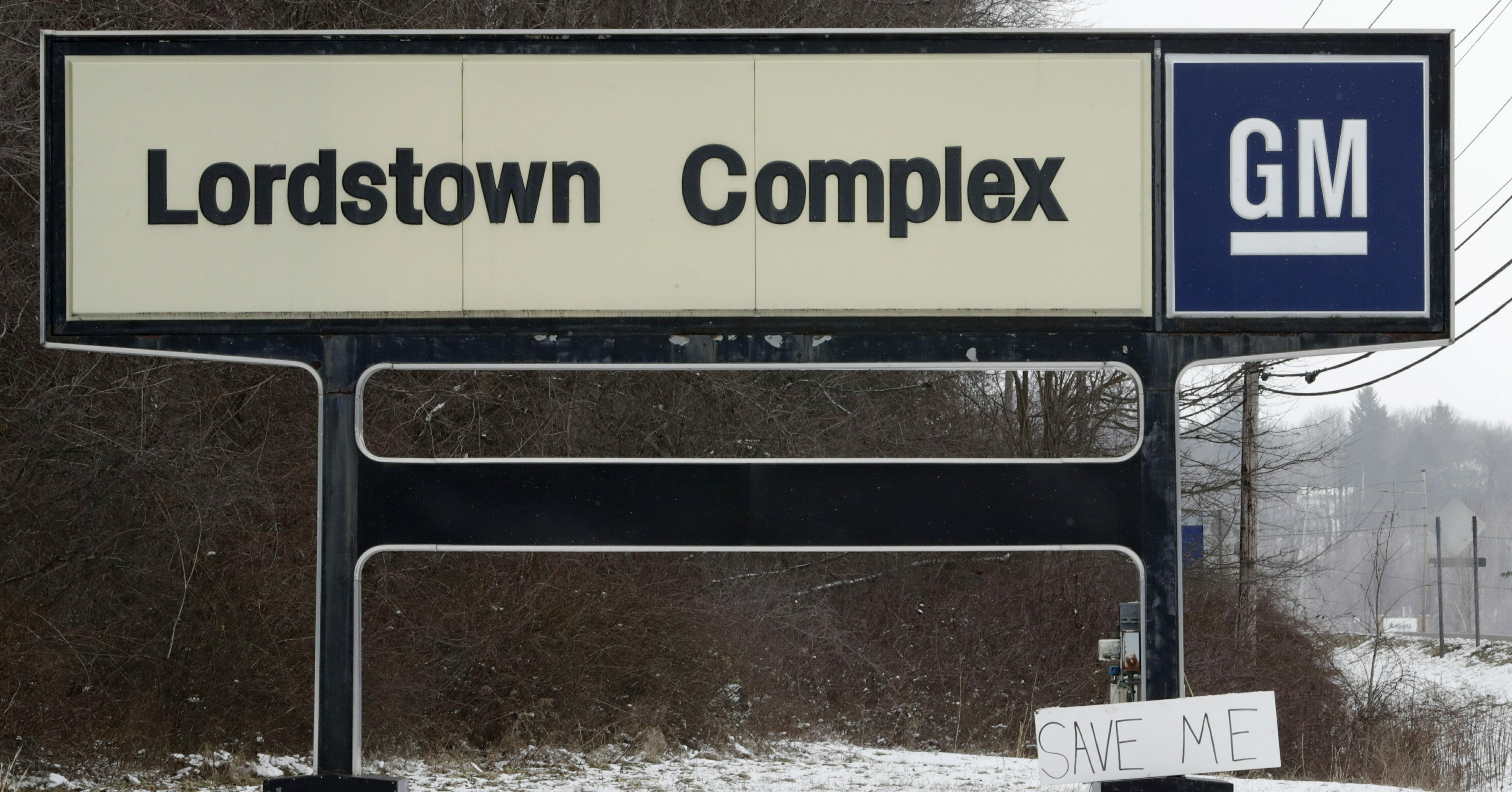 The General Motors Lordstown Complex sign in Ohio. GM plans to sell its shuttered factory in Lordstown to a company that builds electric trucks. President Donald Trump announced the deal Wednesday morning, May 8, 2019, on Twitter.