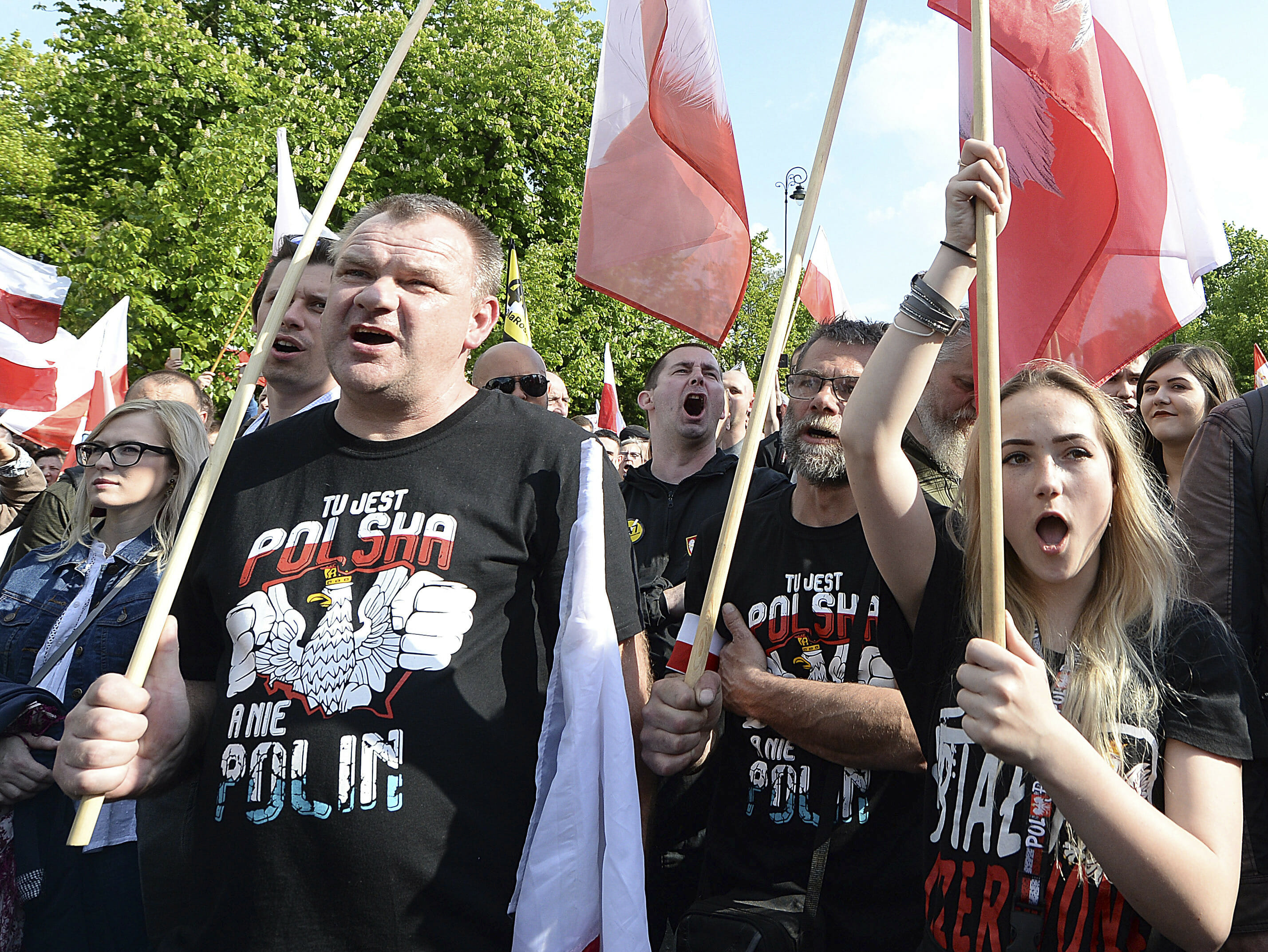 Polish nationalists protest