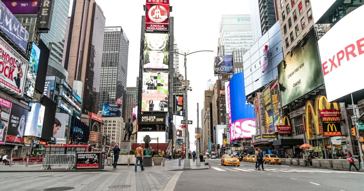 Times Square in Downtown Manhattan