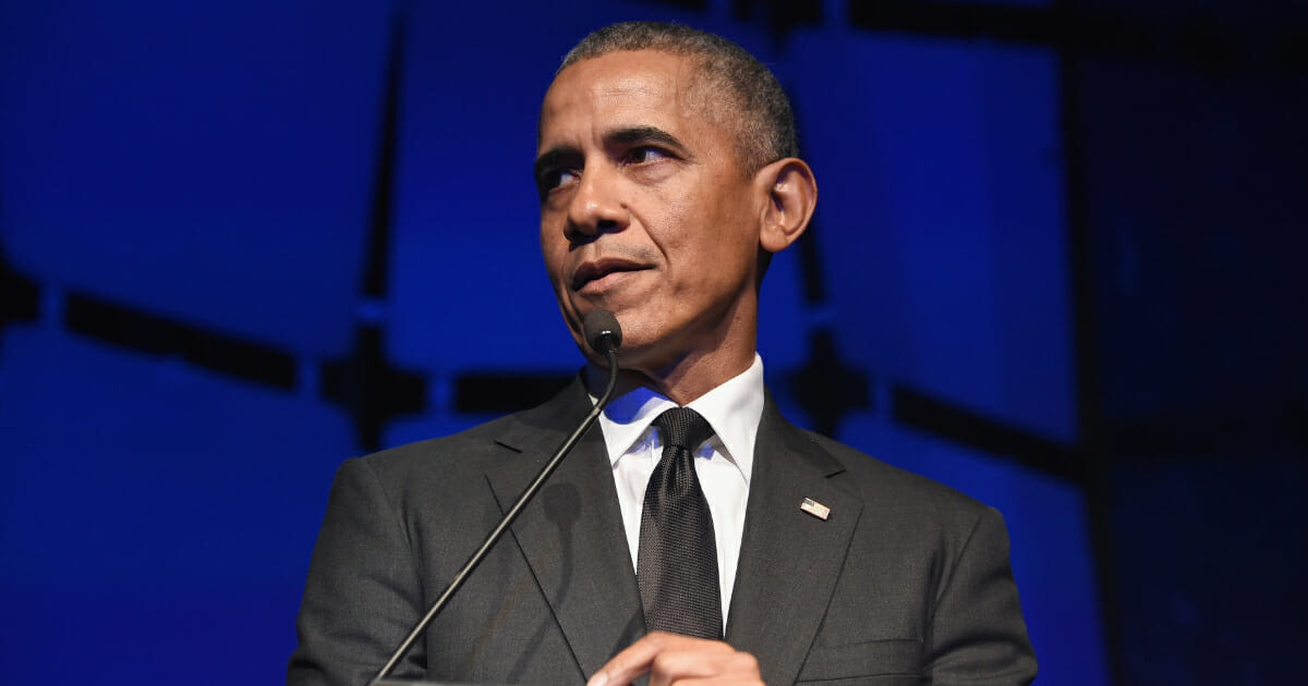 Former President Barack Obama speaks onstage during the 2019 Robert F. Kennedy Human Rights Ripple Of Hope Awards on Dec. 12, 2018, in New York City.