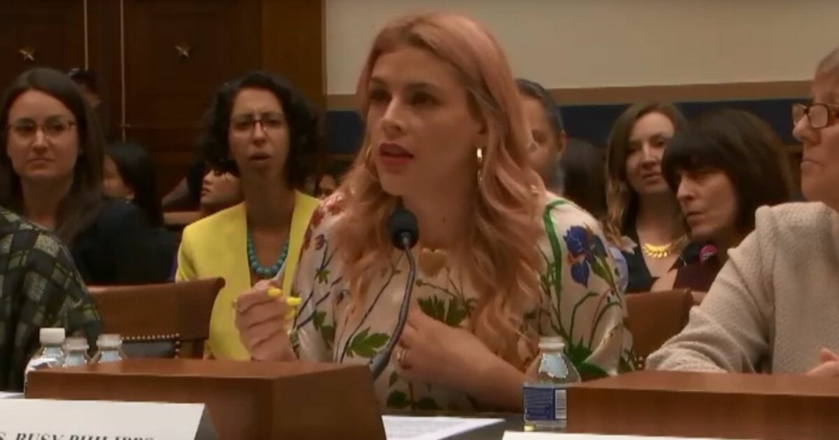 Actress and pro-abortion activist Busy Philipps answers a question from Rep. Louie Gohmert during a House Judiciary Committee meeting Tuesday, June 4, 2019, in Washington, D.C.