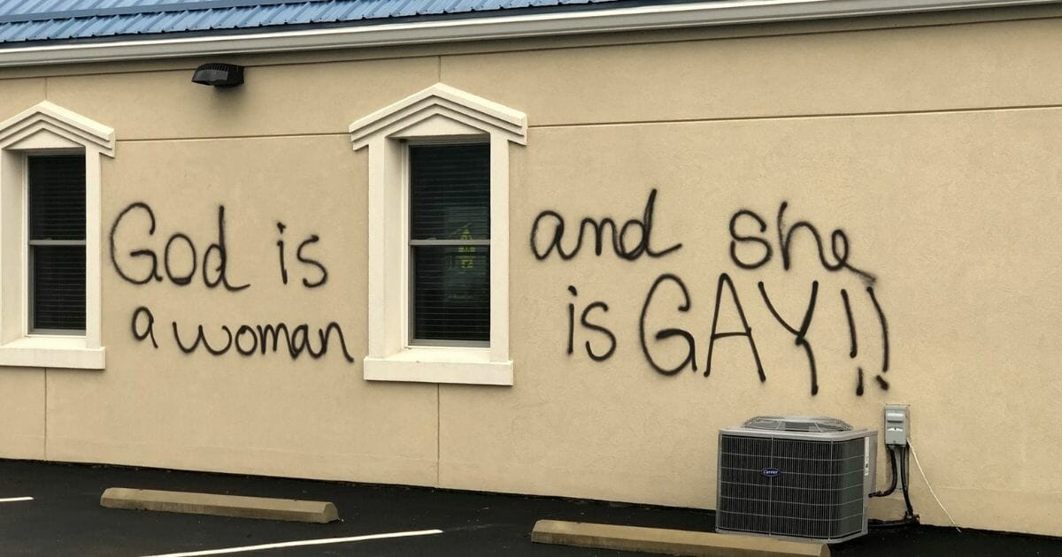 New Life Assembly Church in Lima, Ohio, was vandalized this month.