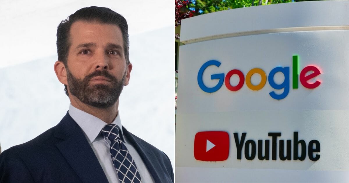 Donald Trump Jr.; a Google and YouTube sign in Mountain View, Calif.