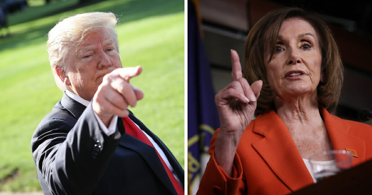 President Donald Trump, left, called House Speaker Nancy Pelosi of California, right, "a disgrace" on June 7, 2019 -- the latest development in a series of tongue-lashings the two leaders have exchanged in recent days.