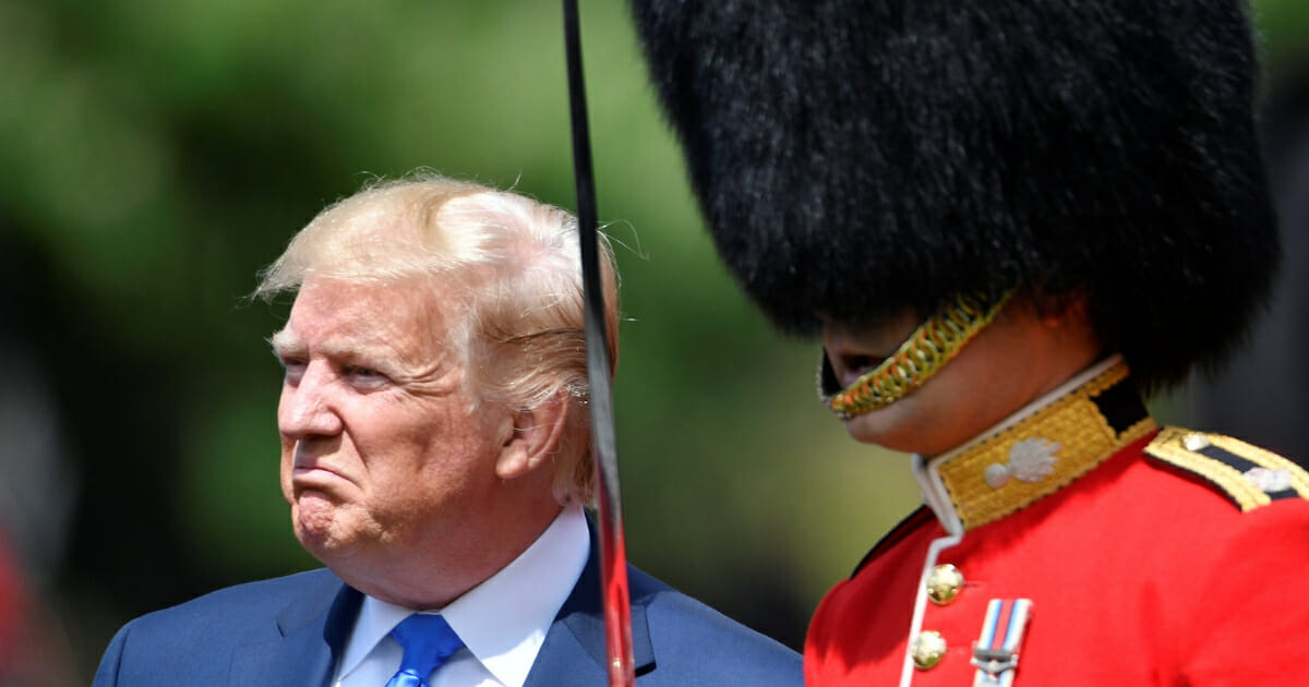 President Donald Trump inspects a Guard of Honour at Buckingham Palace on June 3, 2019 in London, England.