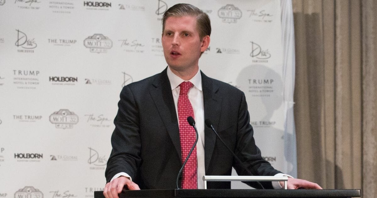 Eric Trump attends the Trump International Hotel And Tower Vancouver Grand Opening on Feb. 28, 2017, in Vancouver, Canada.