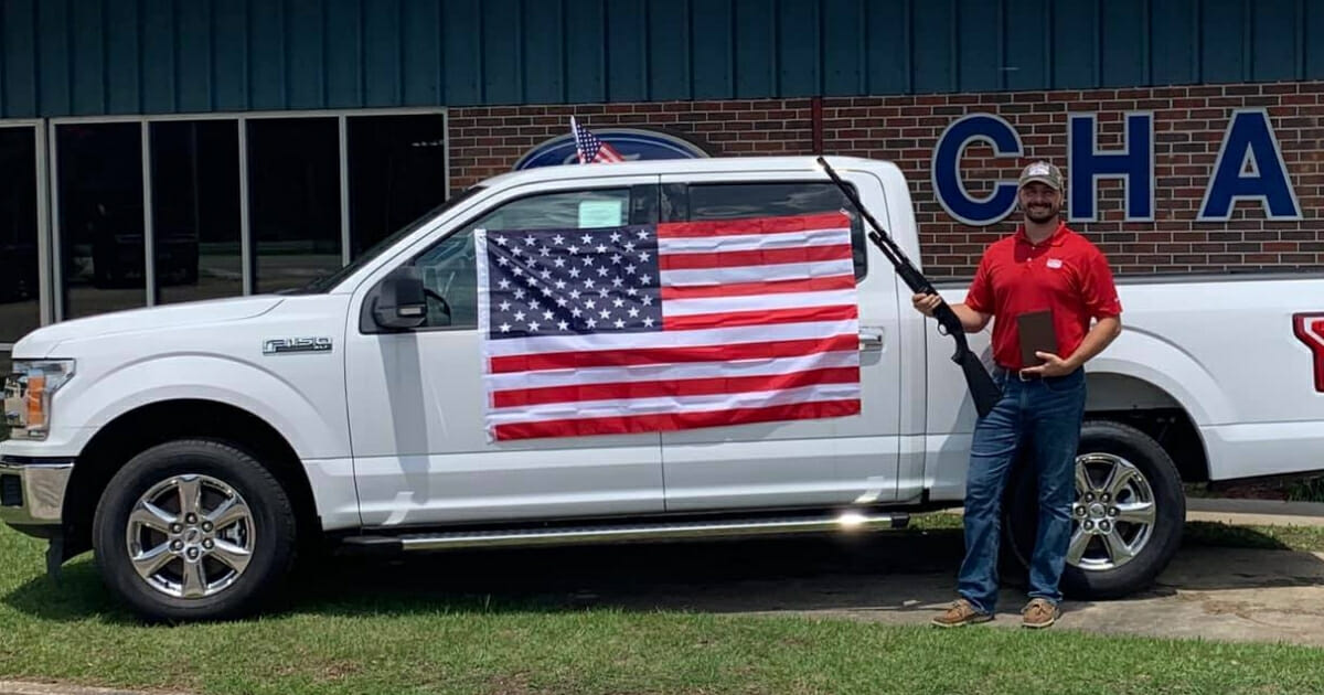 For the folks at Chatom Ford, the Fourth of July means three things: "God, guns and freedom."