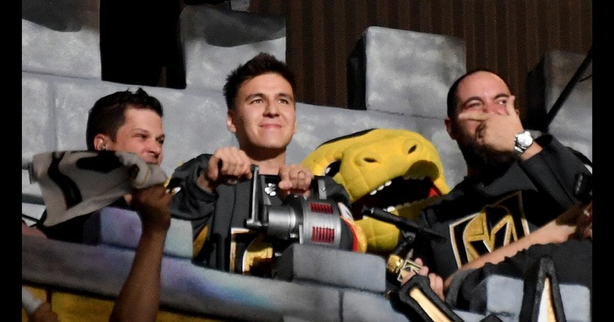 James Holzhauer at a hockey game.