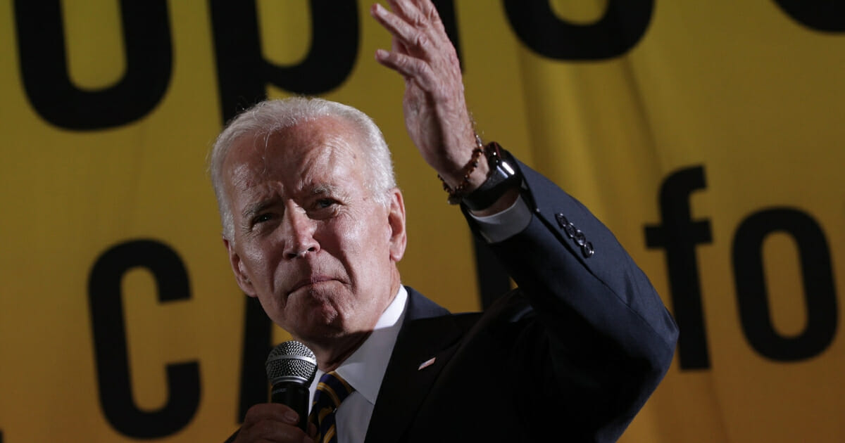 Democrat presidential hopeful and former Vice President Joe Biden addresses the Moral Action Congress of the Poor People's Campaign on June 17, 2019 at Trinity Washington University in Washington, D.C.