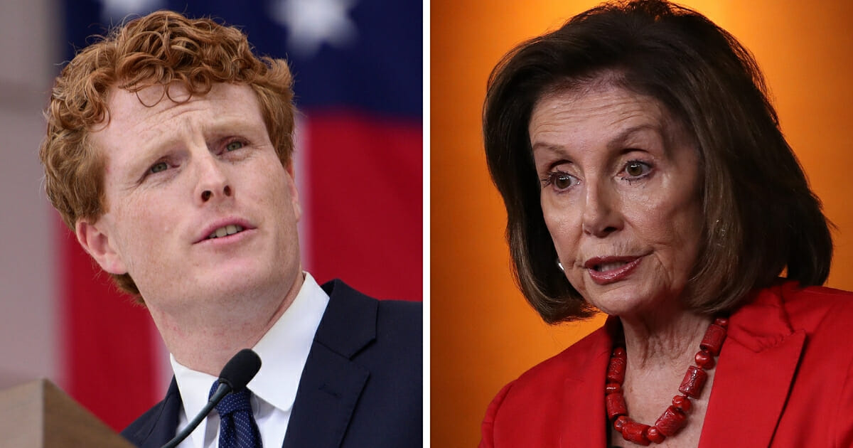 Rep. Joe Kennedy III, left, a Massachusetts Democrat who's widely seen as a close ally of House Speaker Nancy Pelosi of California, right, is bucking his party's leader by calling for impeachment proceedings against President Donald Trump.