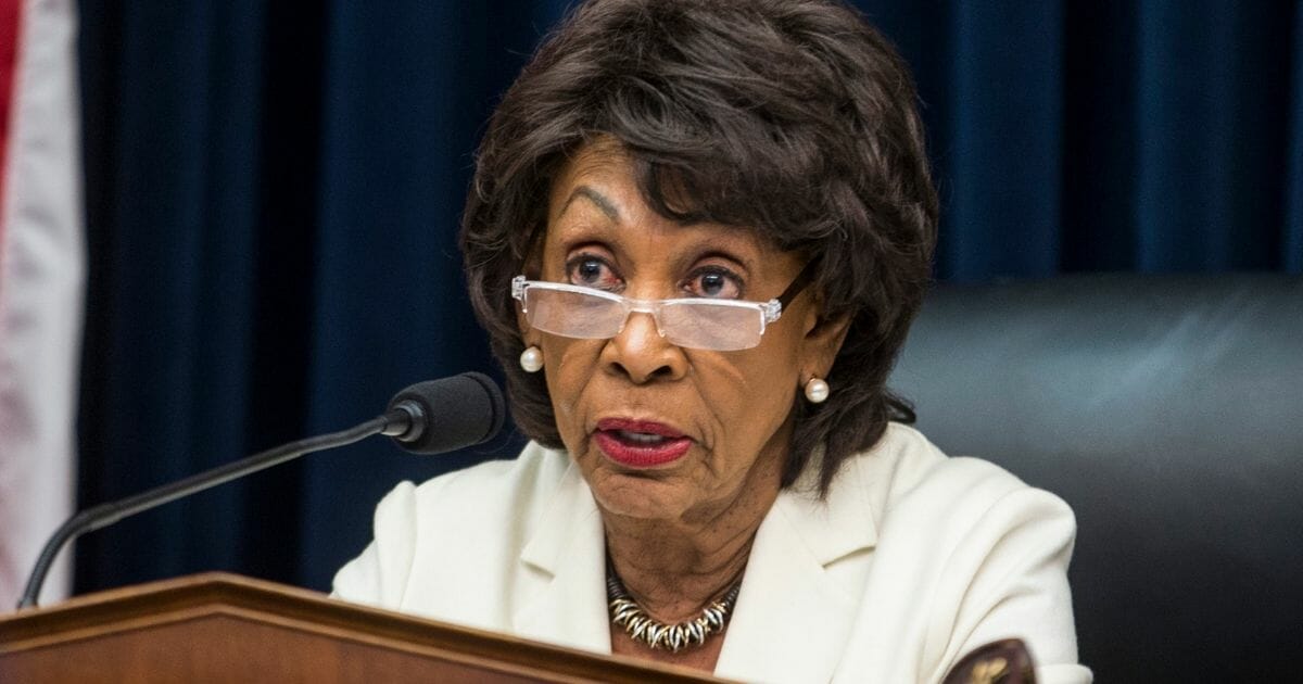 Maxine Waters speaks during a House Financial Services Committee Hearing on Capitol Hill on April 9, 2019, in Washington, D.C.