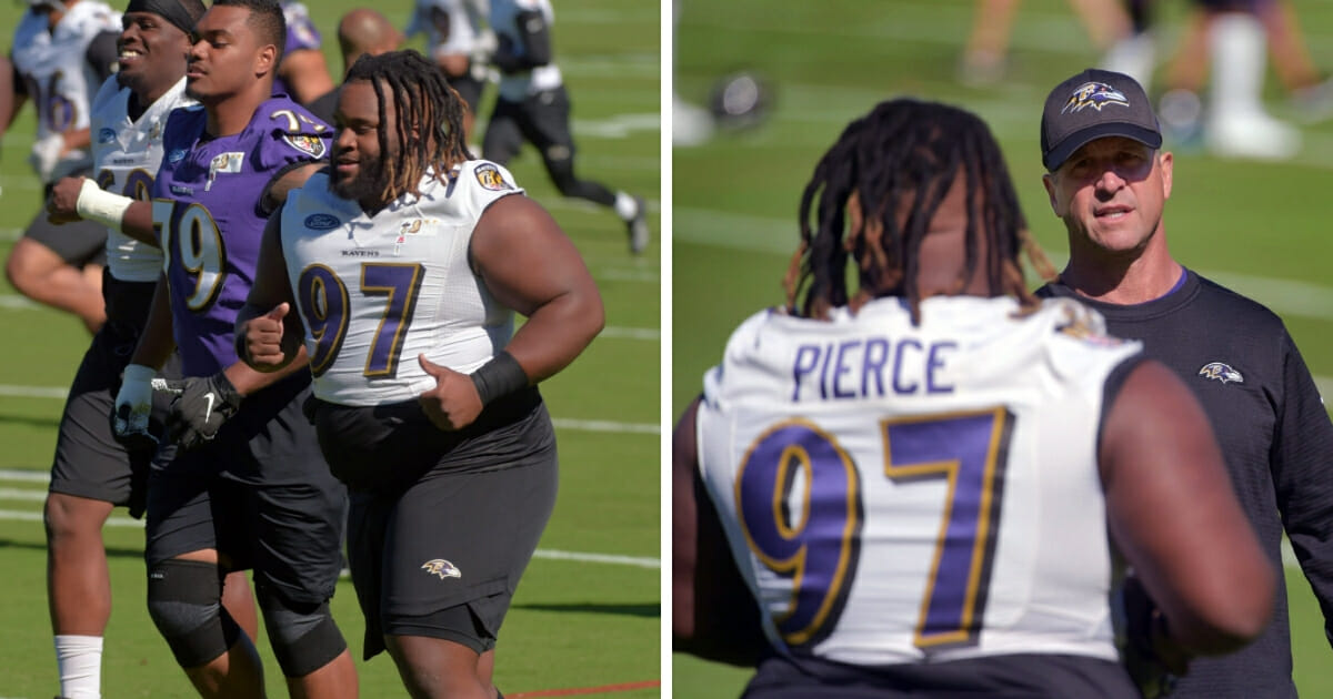 Baltimore Ravens defensive tackle Michael Pierce.