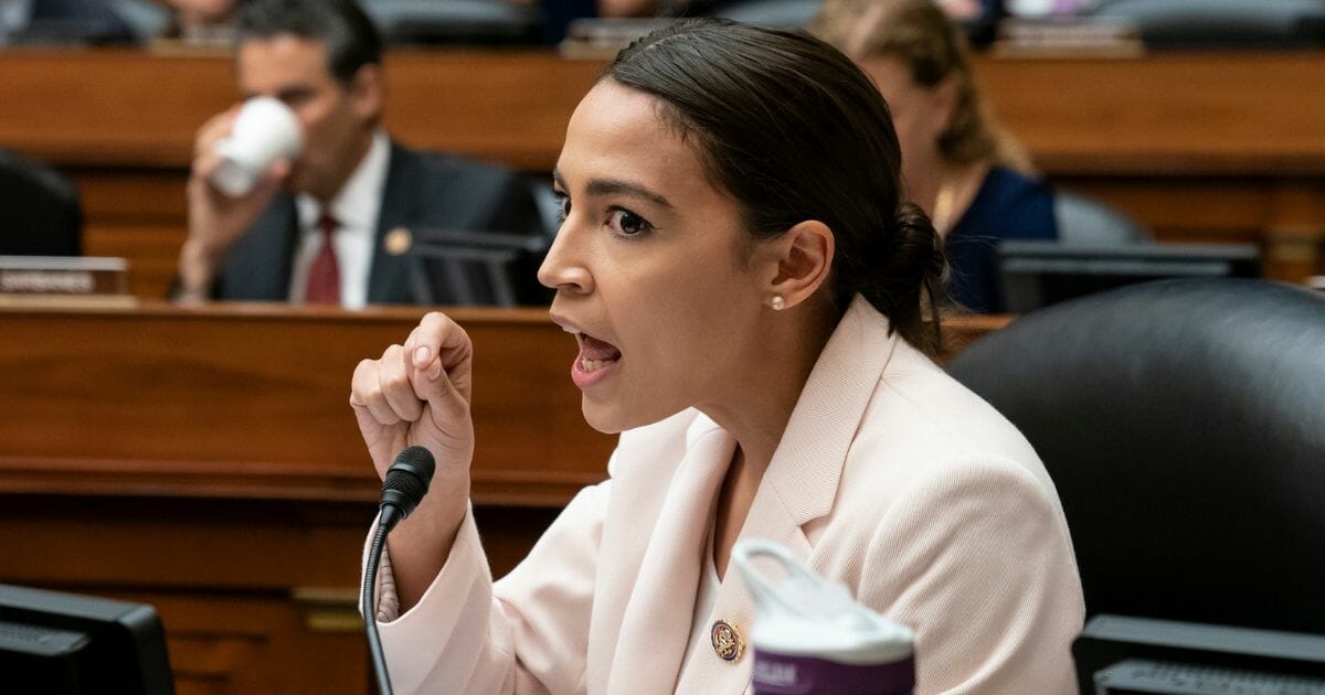 Rep. Alexandria Ocasio-Cortez makes an objection on Capitol Hill in Washington, D.C., on June 12, 2019.