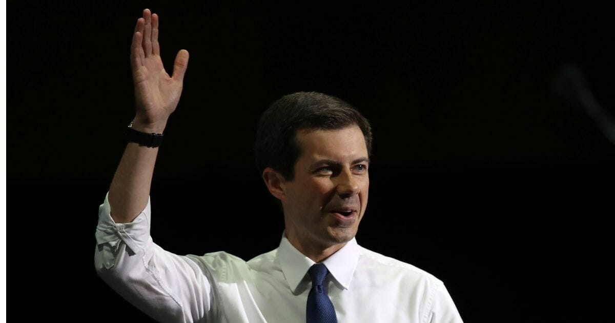 Democratic presidential candidate Pete Buttigieg speaks during the California Democrats 2019 State Convention on June 1, 2019, in San Francisco.