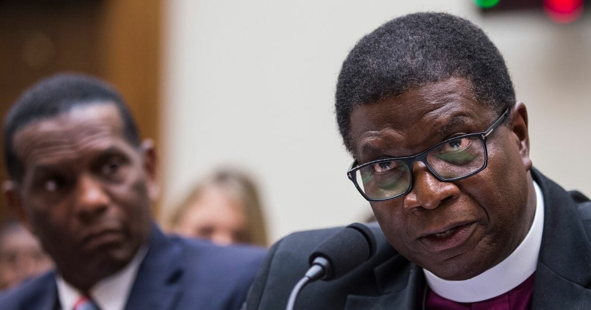 Episcopal Bishop of Maryland the Right Rev. Eugene Taylor Sutton testifies during a hearing on slavery reparations held by the House Judiciary Subcommittee on the Constitution, Civil Rights and Civil Liberties on June 19, 2019, in Washington, D.C.
