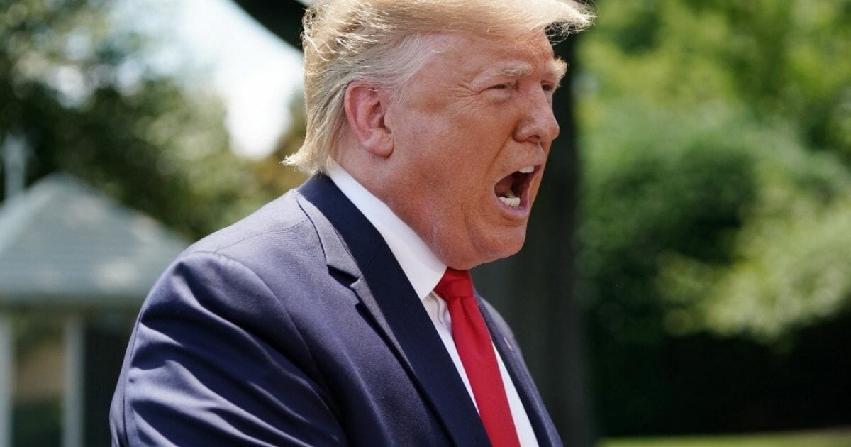 President Donald Trump speaks to the media as he departs the White House in Washington, D.C., on June 26, 2019.