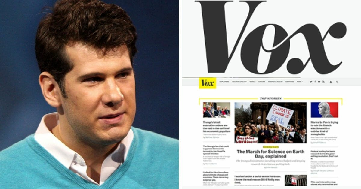 Steven Crowder, left; Vox page screen shot, right.
