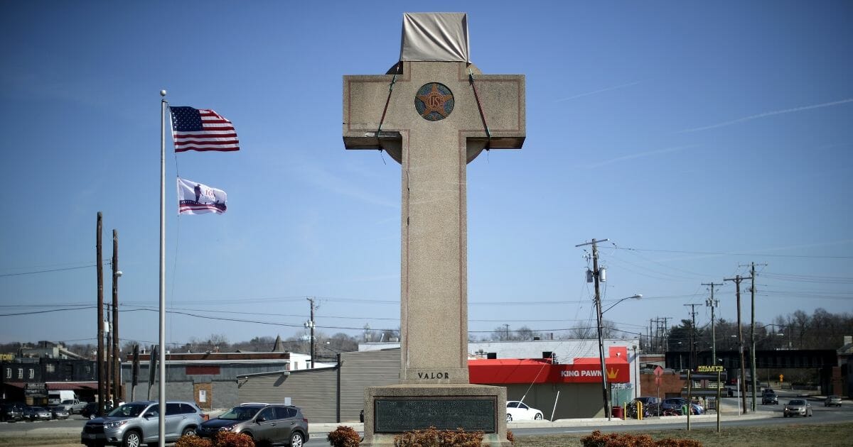War memorial cross in Bladensburg, Maryland.