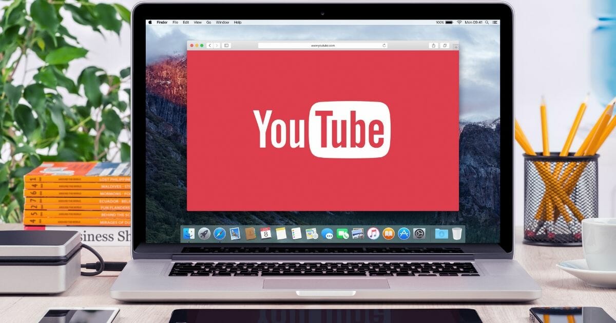 YouTube open on a computer