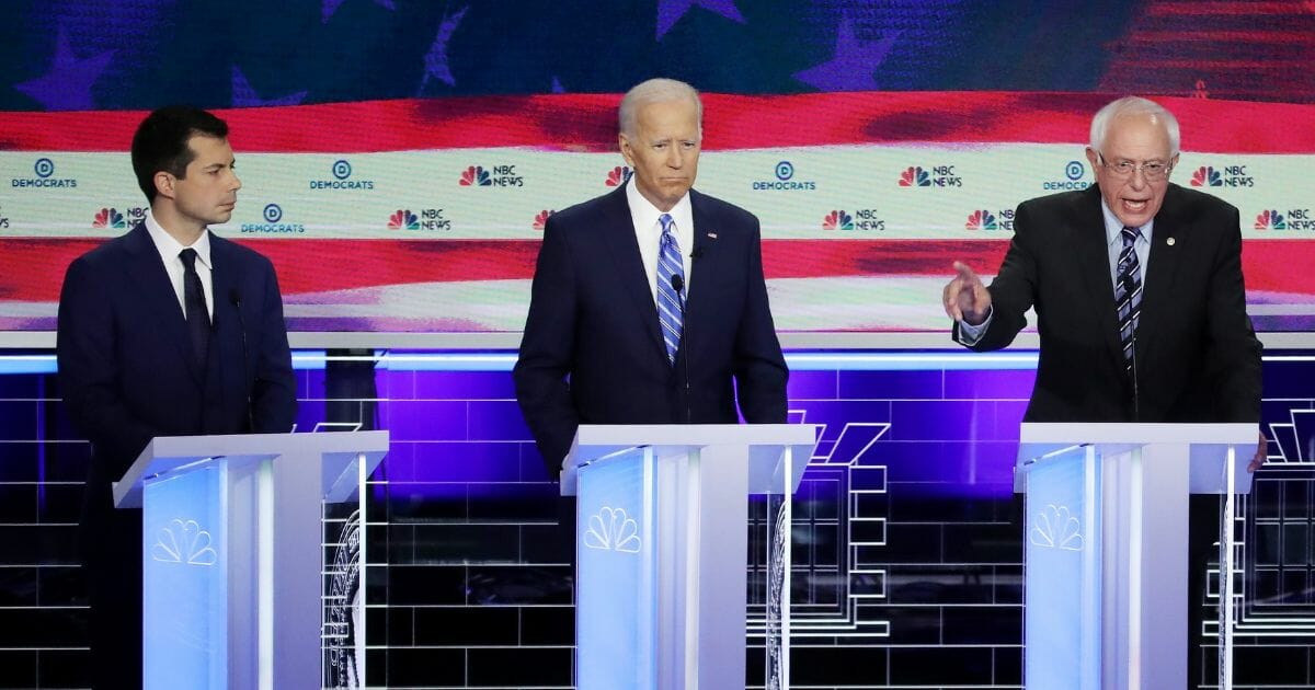 Democratic presidential candidates in first presidential debate.