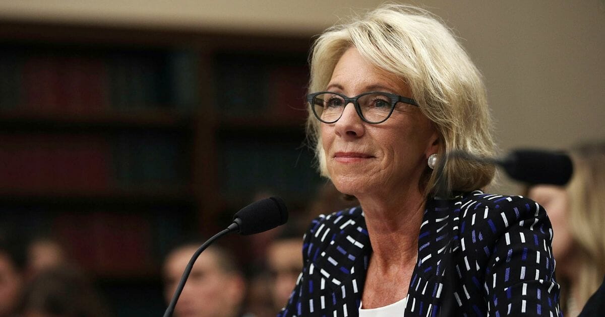 U.S. Secretary of Education Betsy DeVos testifies during a hearing before the Labor, Health and Human Services, Education and Related Agencies Subcommittee of the House Appropriations Committee May 24, 2017.