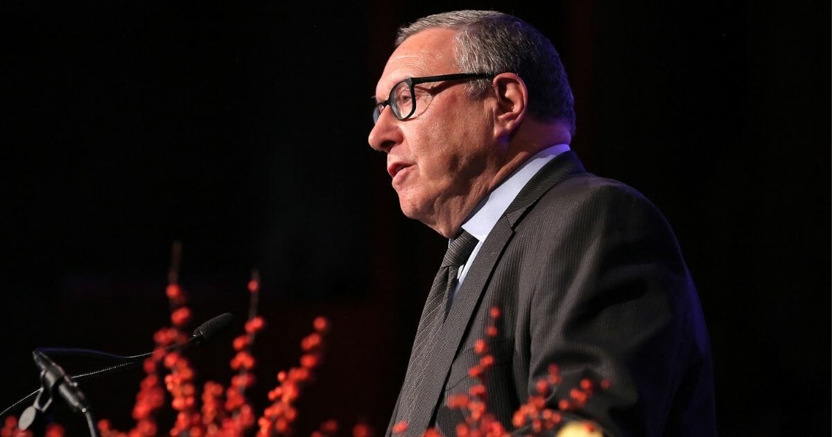 Chief Content Officer of Time Inc., Norman Pearlstine speaks at the Women's Media Foundation's 2015 Courage in Journalism Awards on October 21, 2015.