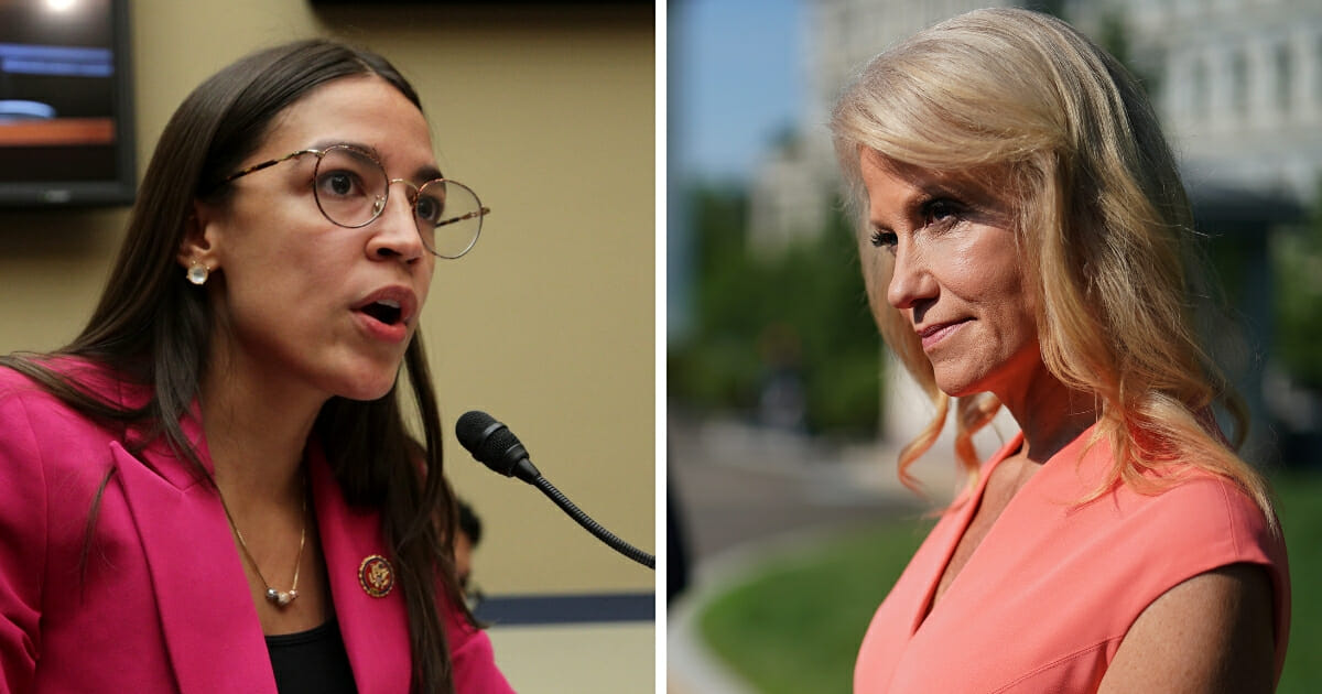 Democratic socialist Rep. Alexandria Ocasio-Cortez of New York blasted counselor to the president Kellyanne Conway, insinuating that the White House aide had made a "sexist" comment.