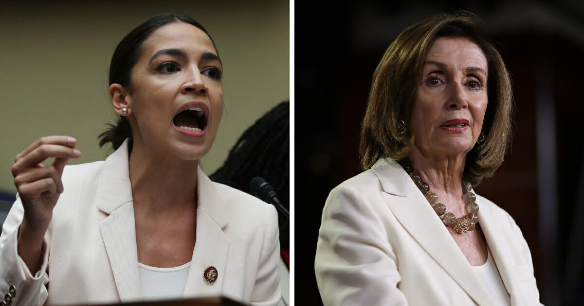 There's a civil war brewing within the Democratic Party, and it pits Rep. Alexandria Ocasio Cortez, left, and her progressive cronies, against House Speaker Nancy Pelosi, right, and the establishment.