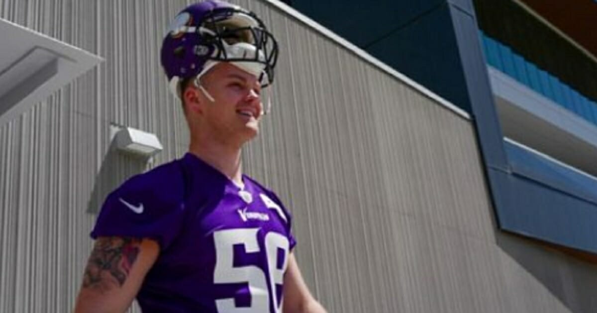 Austin Cutting in Vikings uniform.