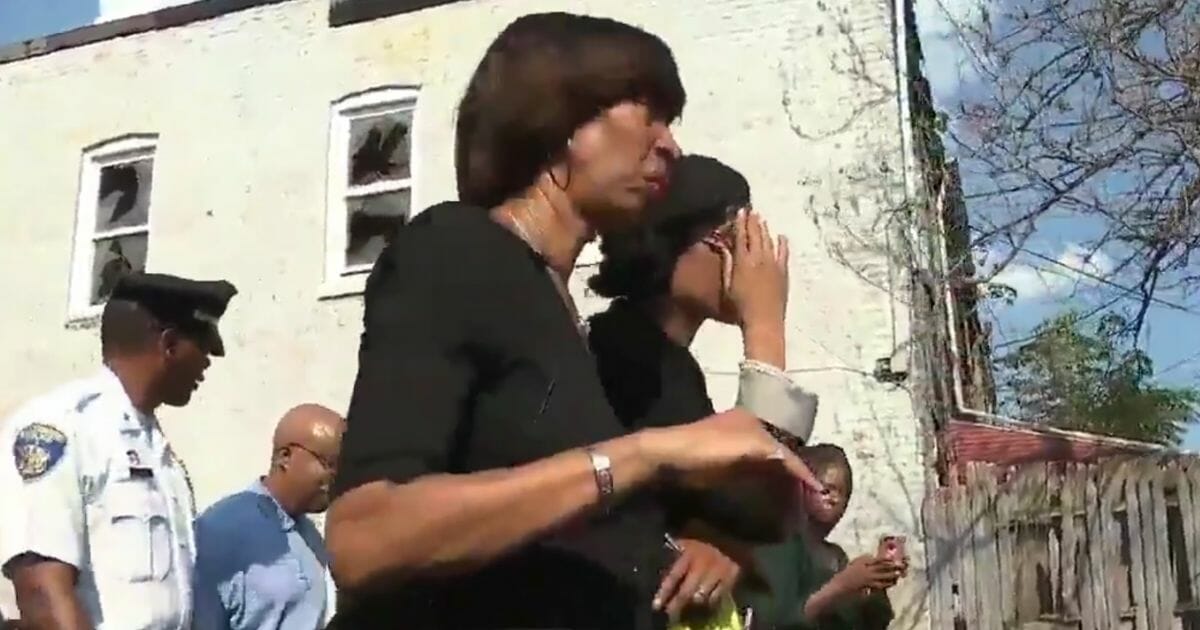 Catherine Pugh, then-mayor of Baltimore, Md., toured the city with a television crew in September 2018.