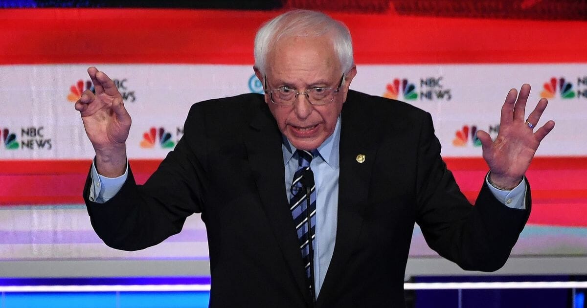 Vermont Sen. Bernie Sanders speaks during the second Democratic primary debate of the 2020 presidential campaign season on June 27, 2019, in Miami, Fla.